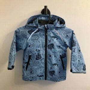 Nautical pirates raincoat/ spring jacket in blue from H&M, size 1.5-2 yrs
